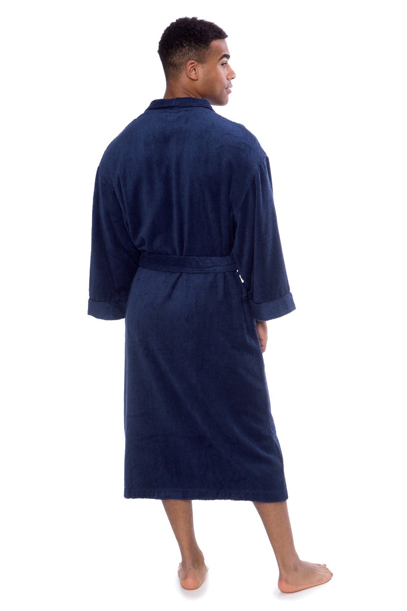 TexereSilk Mens Luxury Terry Cloth Bathrobe - NEW & IMPROVED FABRIC (Medieval Blue, LXL) - Image 2